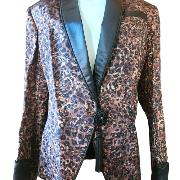 Vintage Leopard Print LW Wardy Blazer Size XS - Picture 12 of 13
